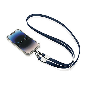 RCS Crossbody Lanyard made from Recycled PET, Navy Blue