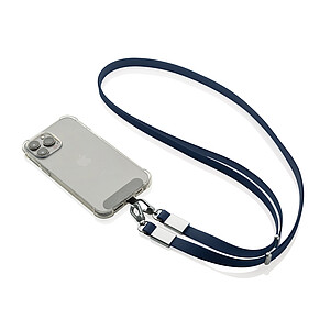RCS Crossbody Lanyard made from Recycled PET, Navy Blue