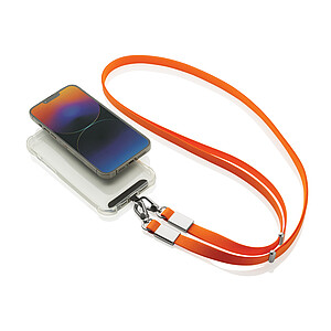RCS Crossbody Lanyard made from Recycled PET, Orange