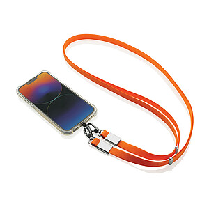 RCS Crossbody Lanyard made from Recycled PET, Orange