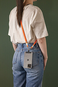 RCS Crossbody Lanyard made from Recycled PET, Orange
