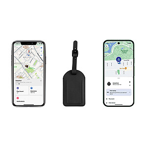 RCS Luggage Tag with Tracker, Black