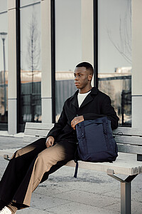 RCS Recycled Nylon Backpack, Navy Blue