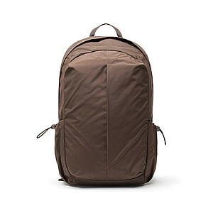 RCS Recycled Nylon Backpack with Front Zipper, Brown