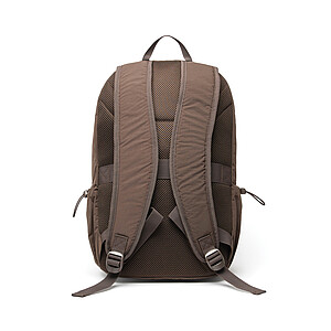 RCS Recycled Nylon Backpack with Front Zipper, Brown