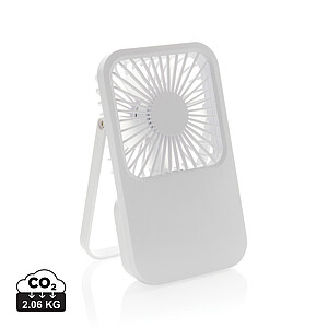 RCS Recycled Plastic Desk Rechargeable Fan, White