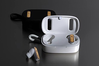 RCS recycled plastic & FSC® bamboo TWS earbuds