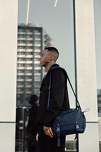 RCS Shoulder Bag, Navy Blue