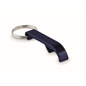 Recycled aluminium key ring, french navy