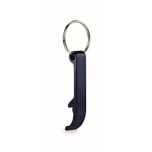Recycled aluminium key ring, french navy
