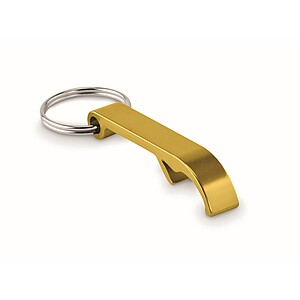 Recycled aluminium key ring, gold