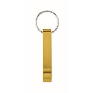 Recycled aluminium key ring, gold