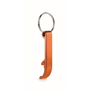 Recycled aluminium key ring, orange