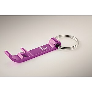 Recycled aluminium key ring, Violet