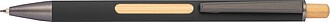 Recycled aluminium pen incl. bamboo window, black