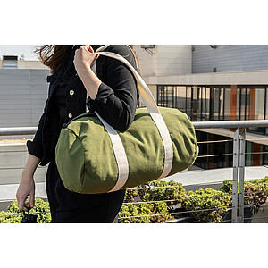 recycled canvas sports bag
