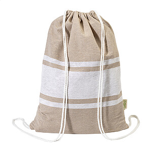 recycled cotton beach towel and drawstring bag