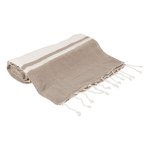 recycled cotton beach towel and drawstring bag