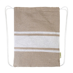 recycled cotton beach towel and drawstring bag