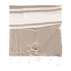recycled cotton beach towel and drawstring bag