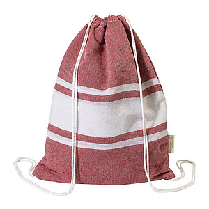 recycled cotton beach towel and drawstring bag