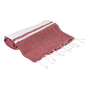 recycled cotton beach towel and drawstring bag