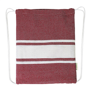 recycled cotton beach towel and drawstring bag