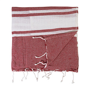 recycled cotton beach towel and drawstring bag