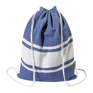 recycled cotton beach towel and drawstring bag