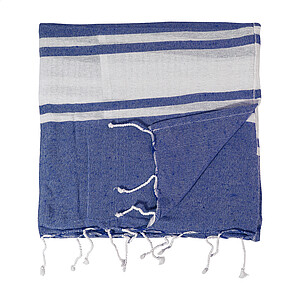 recycled cotton beach towel and drawstring bag