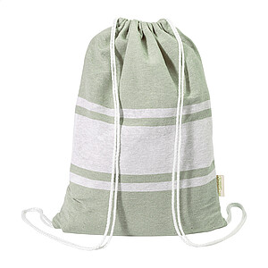 recycled cotton beach towel and drawstring bag