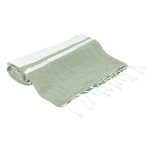 recycled cotton beach towel and drawstring bag