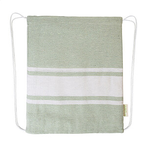 recycled cotton beach towel and drawstring bag