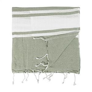 recycled cotton beach towel and drawstring bag
