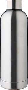 Recycled stainless steel bottle Isaiah, silver