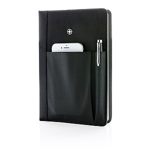 Refillable notebook and pen set, black