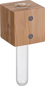 Refrigerator magnet with vase, beige