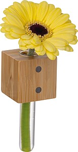 Refrigerator magnet with vase, beige