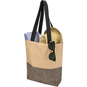 Rhythm straw paper tote bag 10L