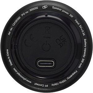 Rise 3W RCS recycled aluminium Bluetooth® mini speaker