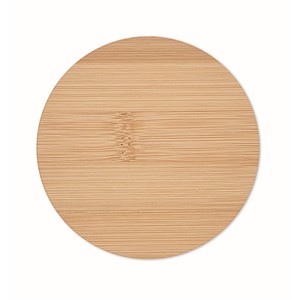 Round bamboo coaster