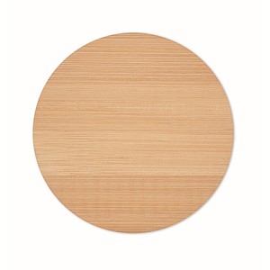 Round bamboo coaster