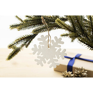 RPET Christmas tree ornament, snowflake