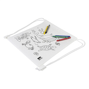 RPET colouring drawstring bag, sea