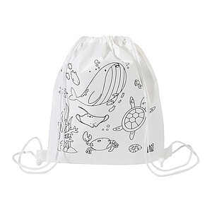 RPET colouring drawstring bag, sea