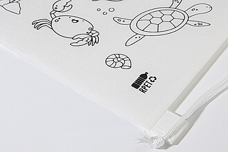 RPET colouring drawstring bag, sea
