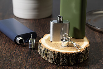 RSS hip flask keyring