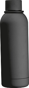 Rubberised drinking bottle with loop, 700 ml, anthracite