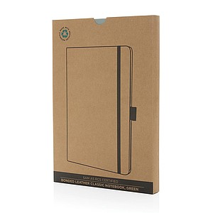 Sam A5 RCS certified bonded leather classic notebook