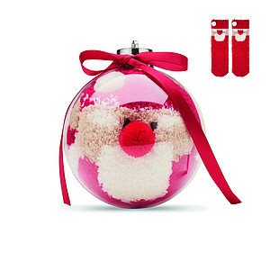 Santa socks in bauble ornament